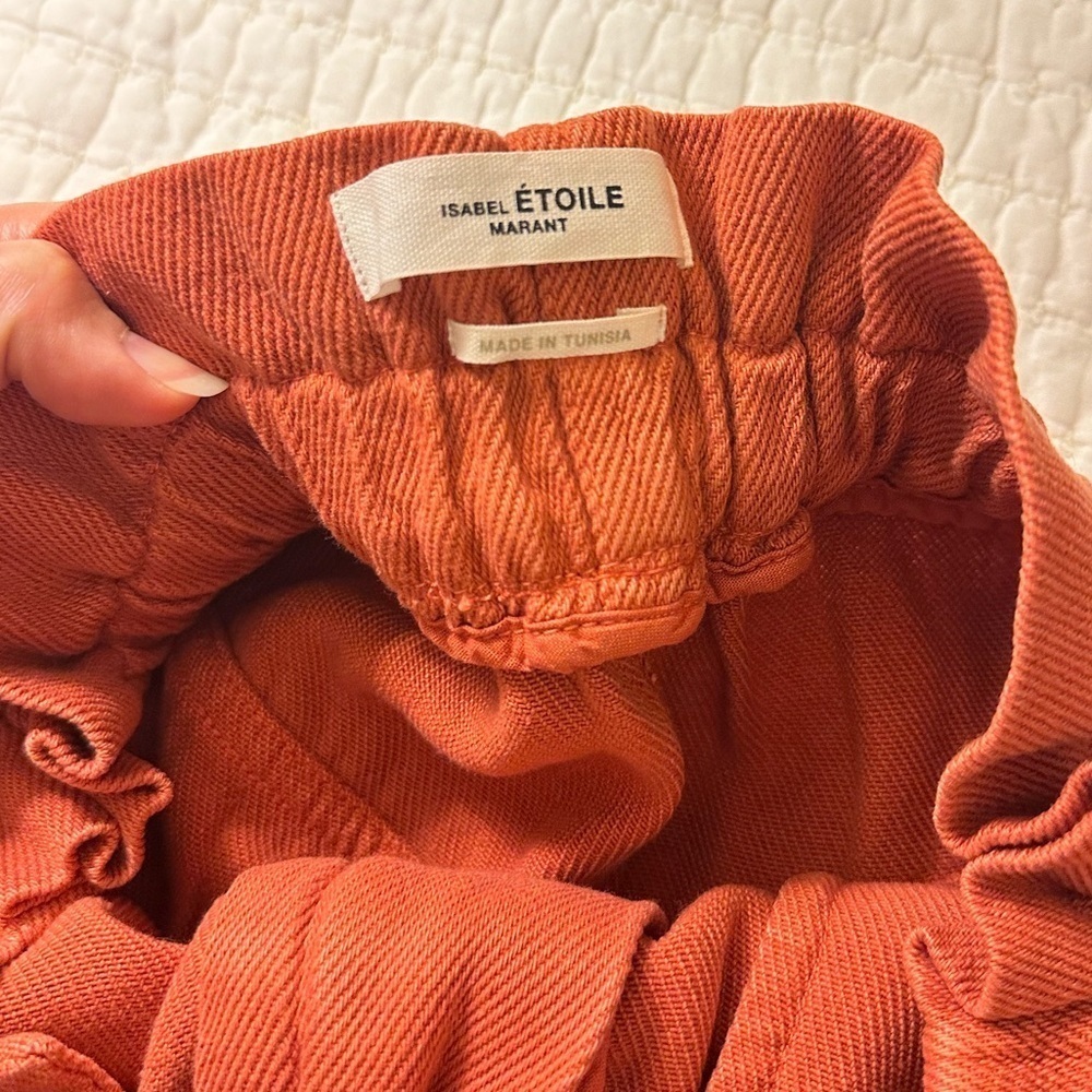 ISABEL MARANT ETOILE Titea Shorts - PAPAYA Size 40 - Picture 6 of 7